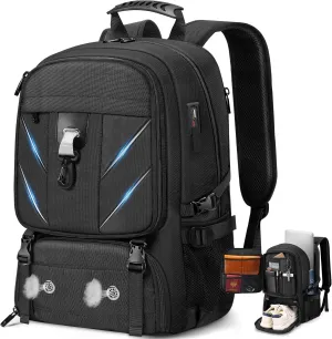 17.3 Inch Travel Laptop Backpack with Shoe Compartment,Water Resistant Anti Theft Bag with USB Charging Port,50L Backpacks Compartmentsfor Men Women