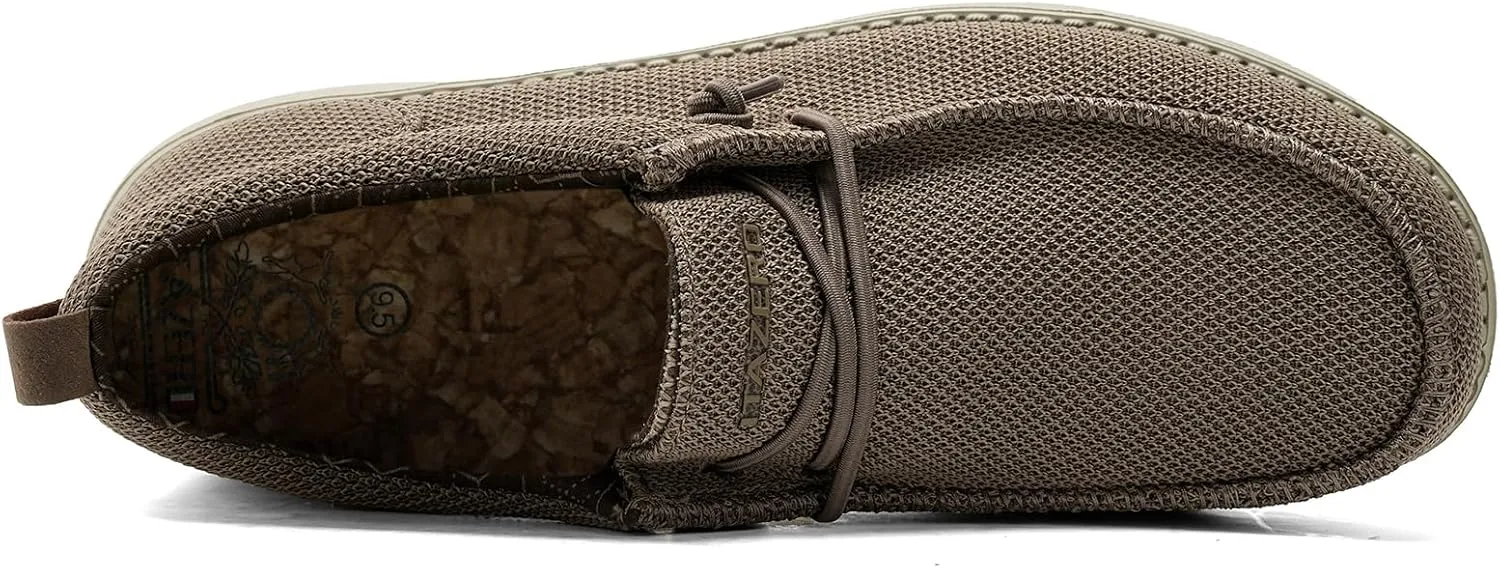 1TAZERO Mens Wide Shoes Casual Slip On Shoes for Men - Men Loafers Wide Comfortable Boat Shoes with Arch Support