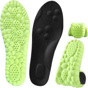 4D Cloud Soles Kids Insoles - Children's Plantar Fasciitis Memory Foam Shoe Inserts- Arch Support Comfort Shoe Sole Insert for Sneakers (Black, Little Kid US 13-13.5 (7 1/2-7 5/8)=7.67in)