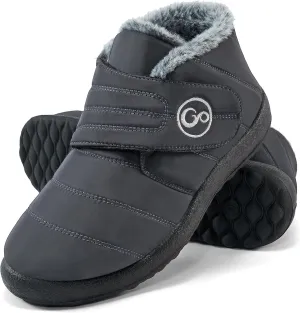 Almusen Womens Winter Snow Boots: Comfortable Warm Fur Lined Women Ankle Booties Waterproof Non Slip Hook Loop Lightweight Outdoor Short Boots
