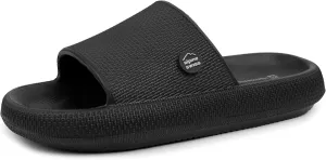 Alpine Swiss Omar Mens Slides Pillow Slippers for Men Ultra Cushioned Cloud Slides Waterproof Lightweight Sandals Quick Drying Non Slip Shower Shoes