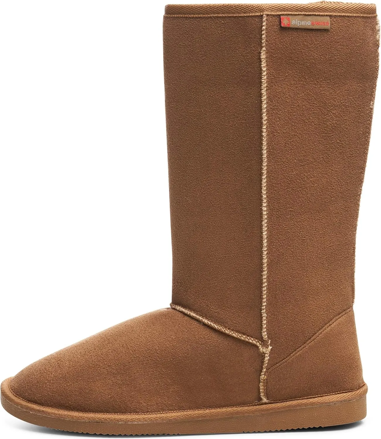 Alpine Swiss Womens 11” Tall Mid Calf Winter Boots Faux Shearling Aussie Classic