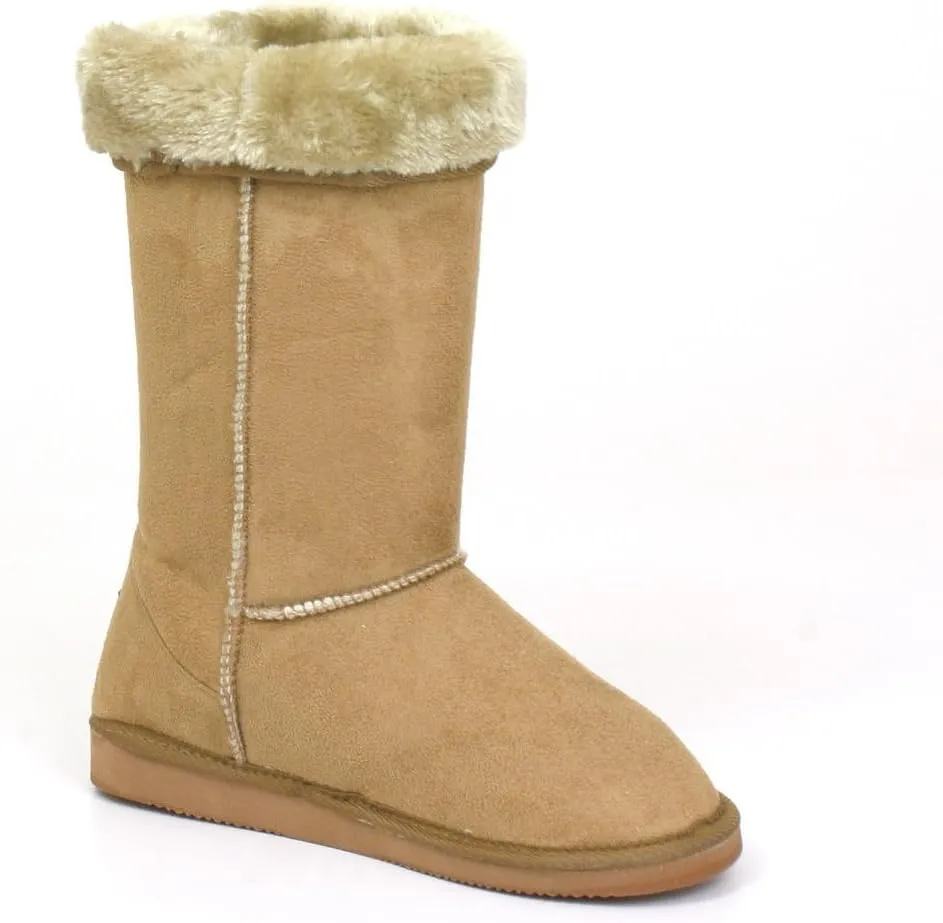 Alpine Swiss Womens 11” Tall Mid Calf Winter Boots Faux Shearling Aussie Classic