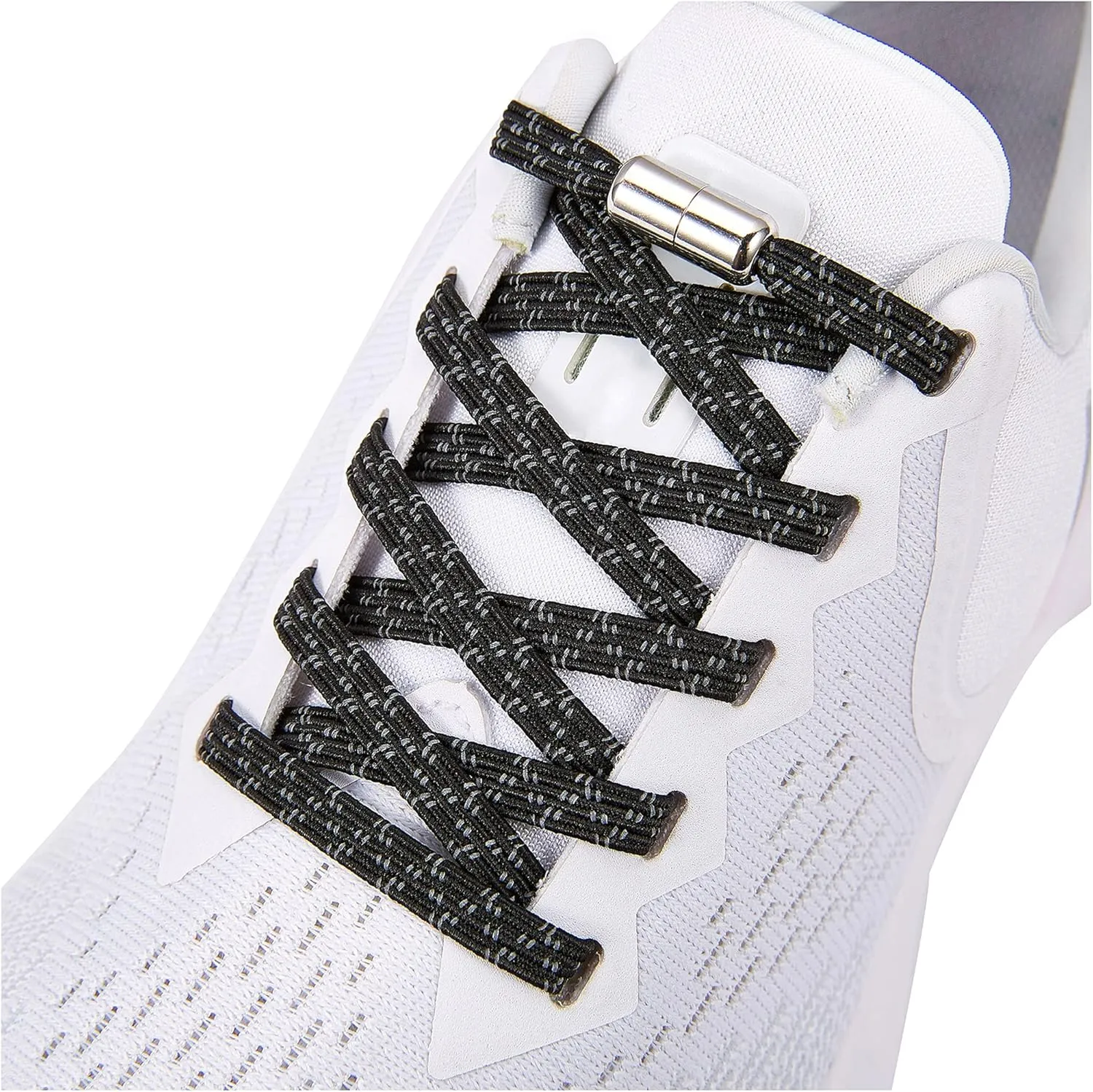 anan520 2 Pairs Elastic No Tie Shoelaces for Adults and Kids，Tieless Elastic Shoe Laces for Sneaker