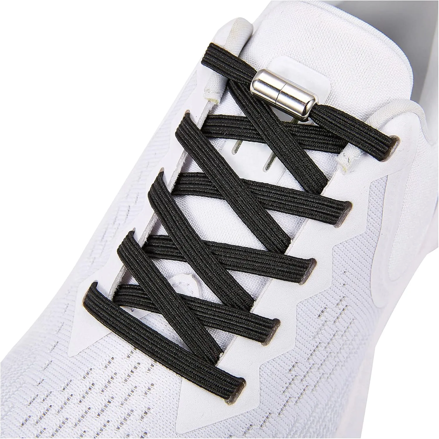 anan520 2 Pairs Elastic No Tie Shoelaces for Adults and Kids，Tieless Elastic Shoe Laces for Sneaker