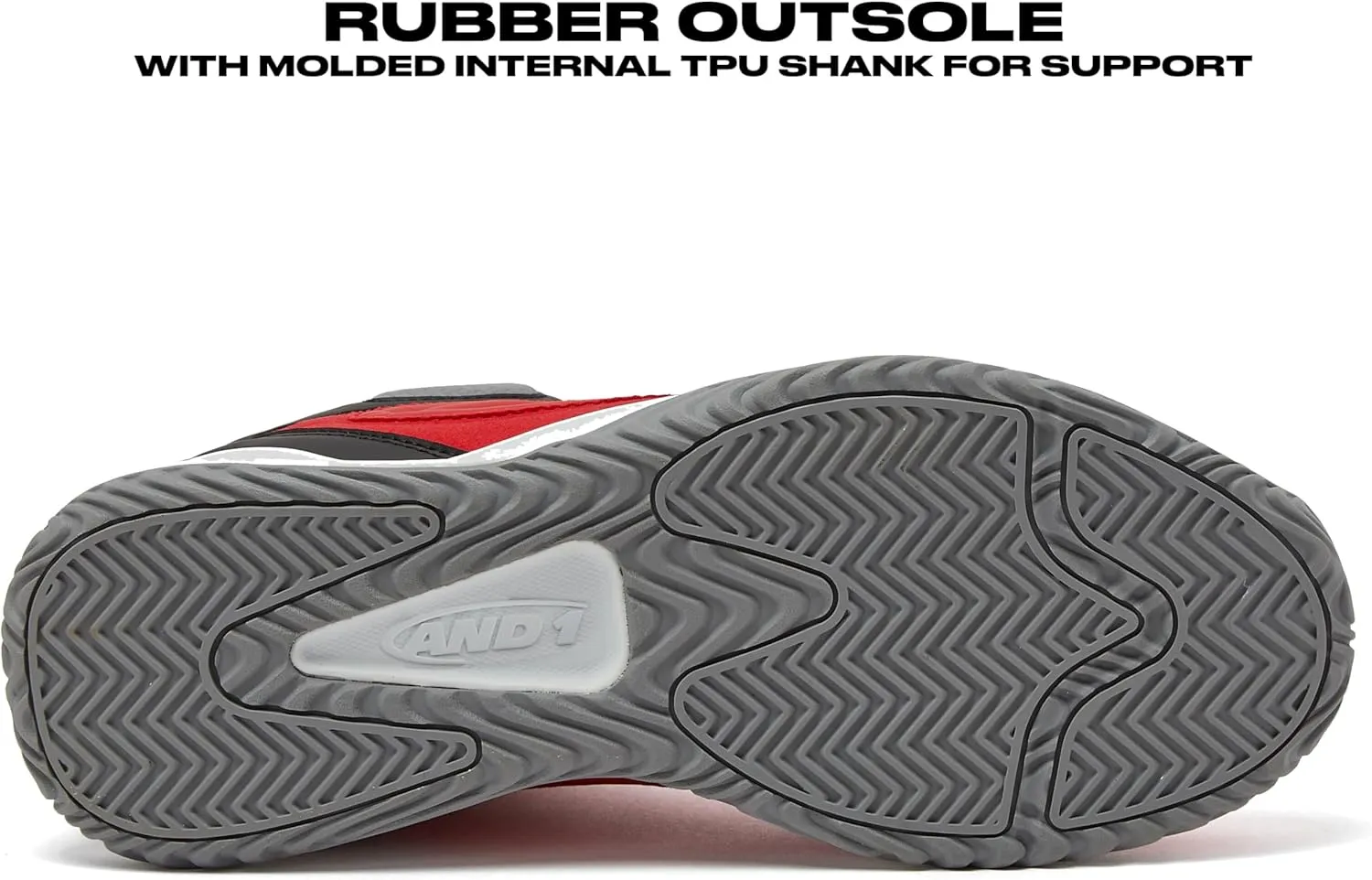 AND1 Pulse 3.0 Basketball Shoes for Men, Indoor or Outdoor, Street or Court Basketball Sneakers Men - Black, Red, or White Size 7 to 15