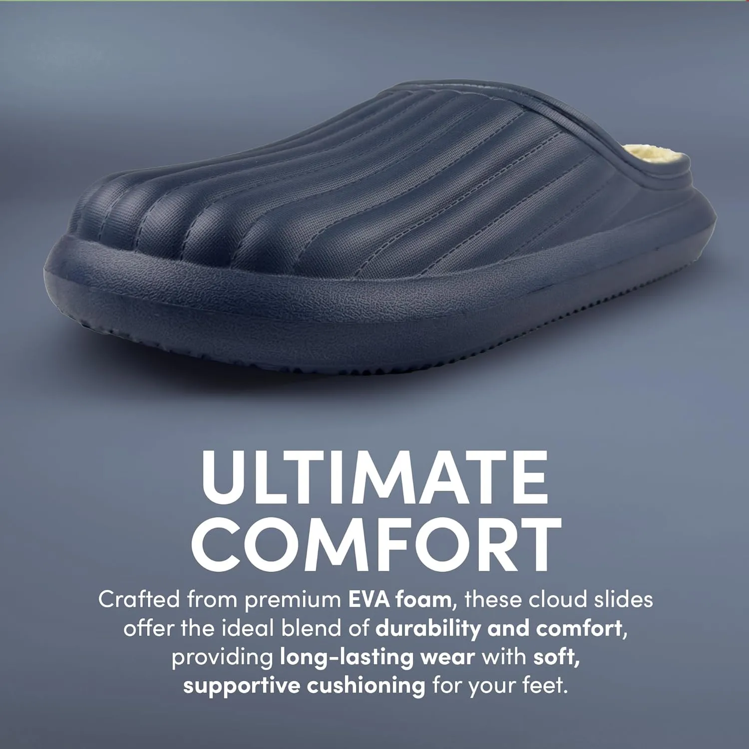 Ares Slippers - Flexible and Waterproof Eva Cloud Slippers, Non-Slip Comfy Pillow Sandals with Plush Lining