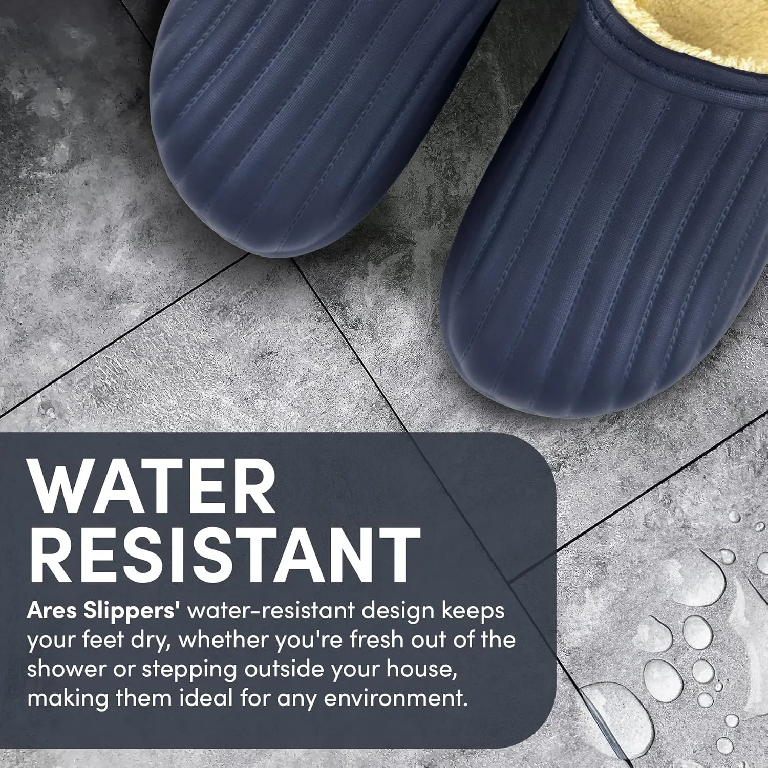 Ares Slippers - Flexible and Waterproof Eva Cloud Slippers, Non-Slip Comfy Pillow Sandals with Plush Lining