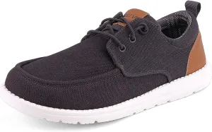 ASITVO Mens Wide Canvas Loafers Slip on Big Size Walking Shoes Width Toe Box Casual Dress Shoes