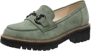 Bandkos Womens Penny Platform Loafers-Fashion Suede Platform Chunky Slip On Dress Shoes Business Lug Sole Loafers US Size 5-12