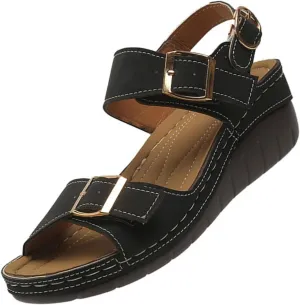 BBPM Womens Hiking Summer Sandals Orthopedic Shoes Comfort Elastic Slip-on Light Weight Slingback Casual Walking Sandals Women's Arch Support Sandals