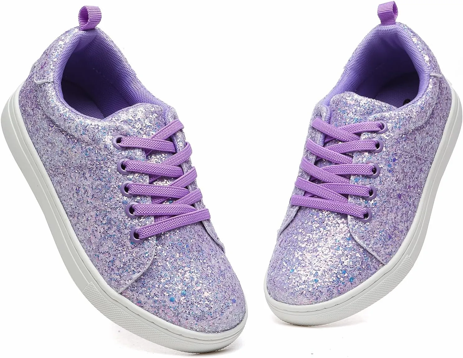 Bernal Girls & Boys Sparkle Glitter Sequin Sneakers Toddler/Little Kid/Big Kid Slip On School Low Top Walking Shoes Show Gift