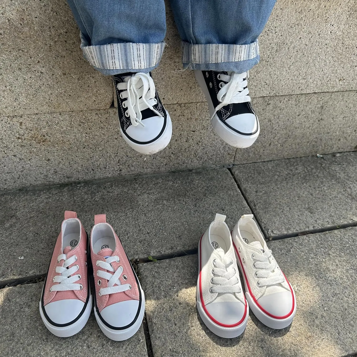 Boys Girls Sneakers Canvas Shoes Toddler Littler Kids Slip on School Walking Shoes