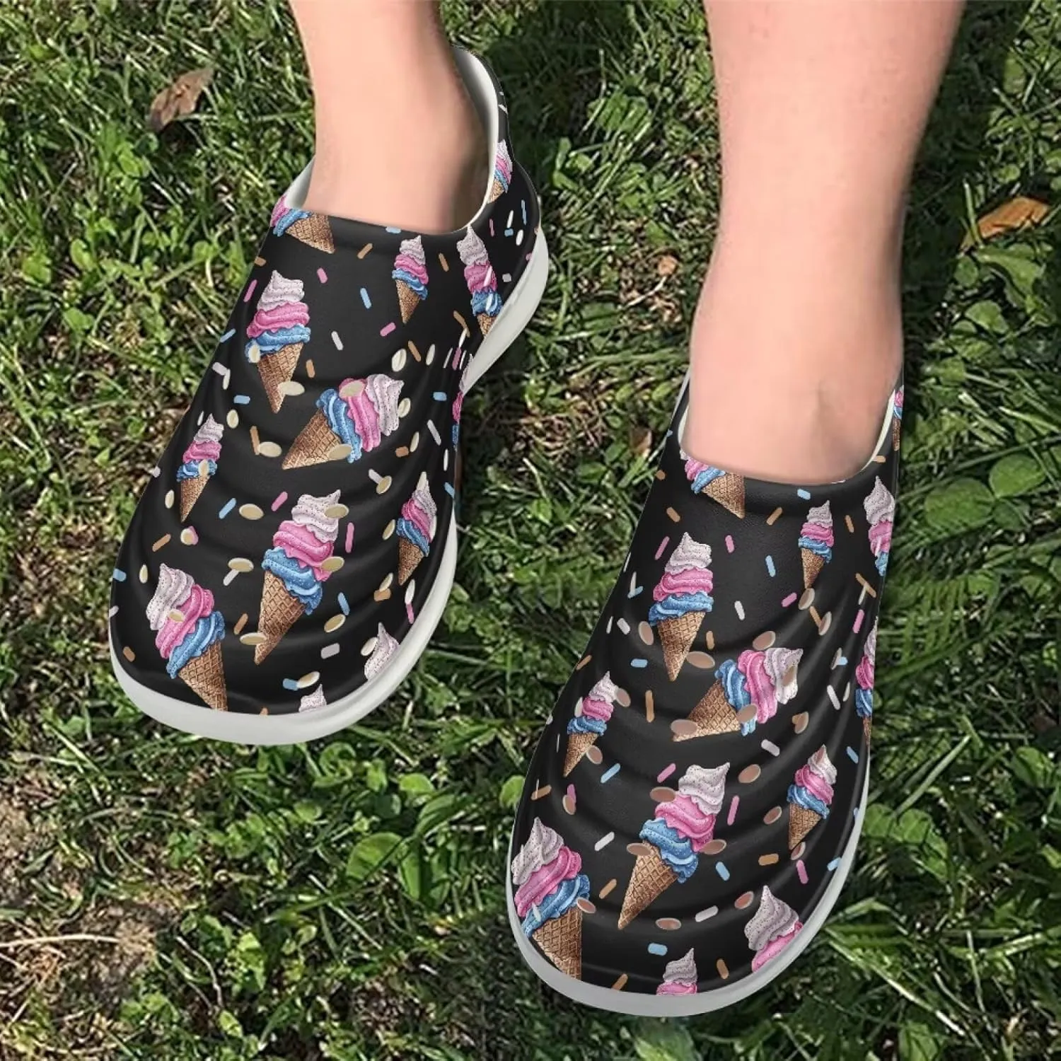 Boys Girls Water Shoes Kids Soft Beach Sport Sandals Funny Print Breathable Swimming Sandals for Big Kids