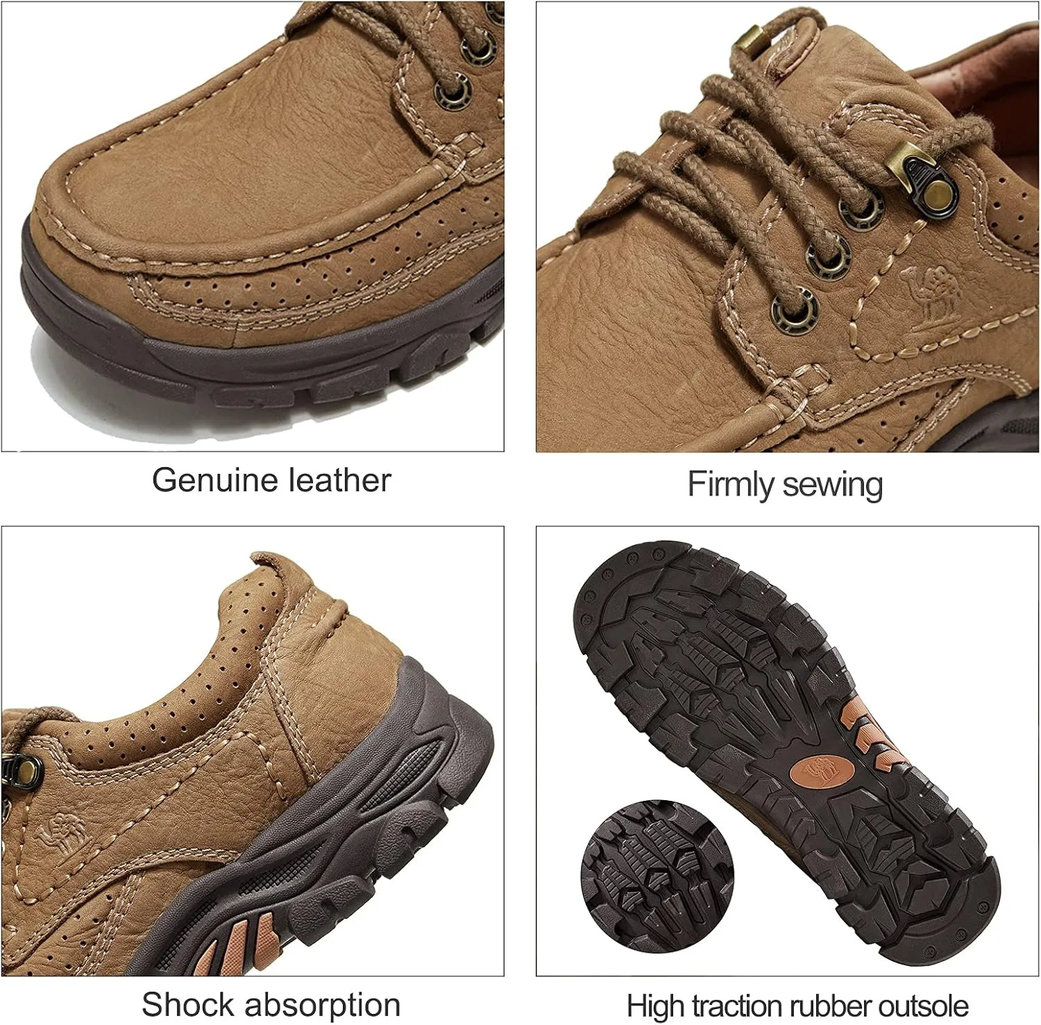 CAMEL CROWN Men Casual Shoes Loafers Comfortable Walking Shoes Oxford for Work Dress Travel-Lace up