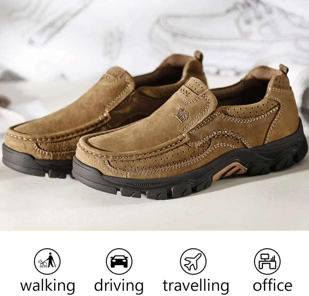 CAMEL CROWN Mens Loafers Slip On Loafer Leather Casual Walking Shoes Comfortable for Work Office Dress Outdoor