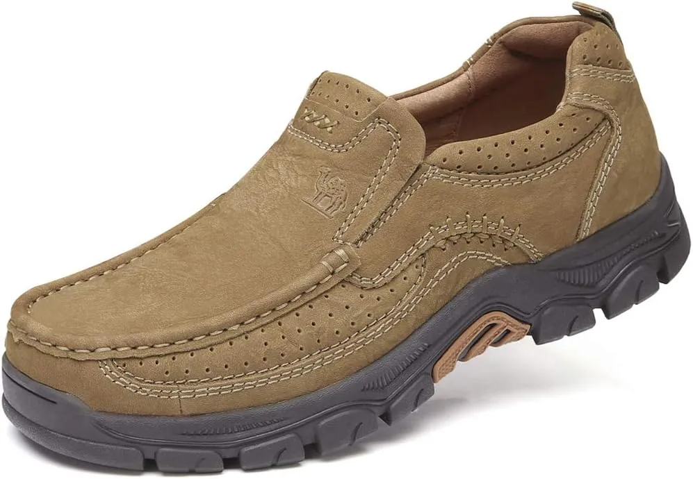 CAMEL CROWN Mens Loafers Slip On Loafer Leather Casual Walking Shoes Comfortable for Work Office Dress Outdoor