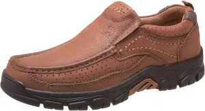 CAMEL CROWN Mens Loafers Slip On Loafer Leather Casual Walking Shoes Comfortable for Work Office Dress Outdoor