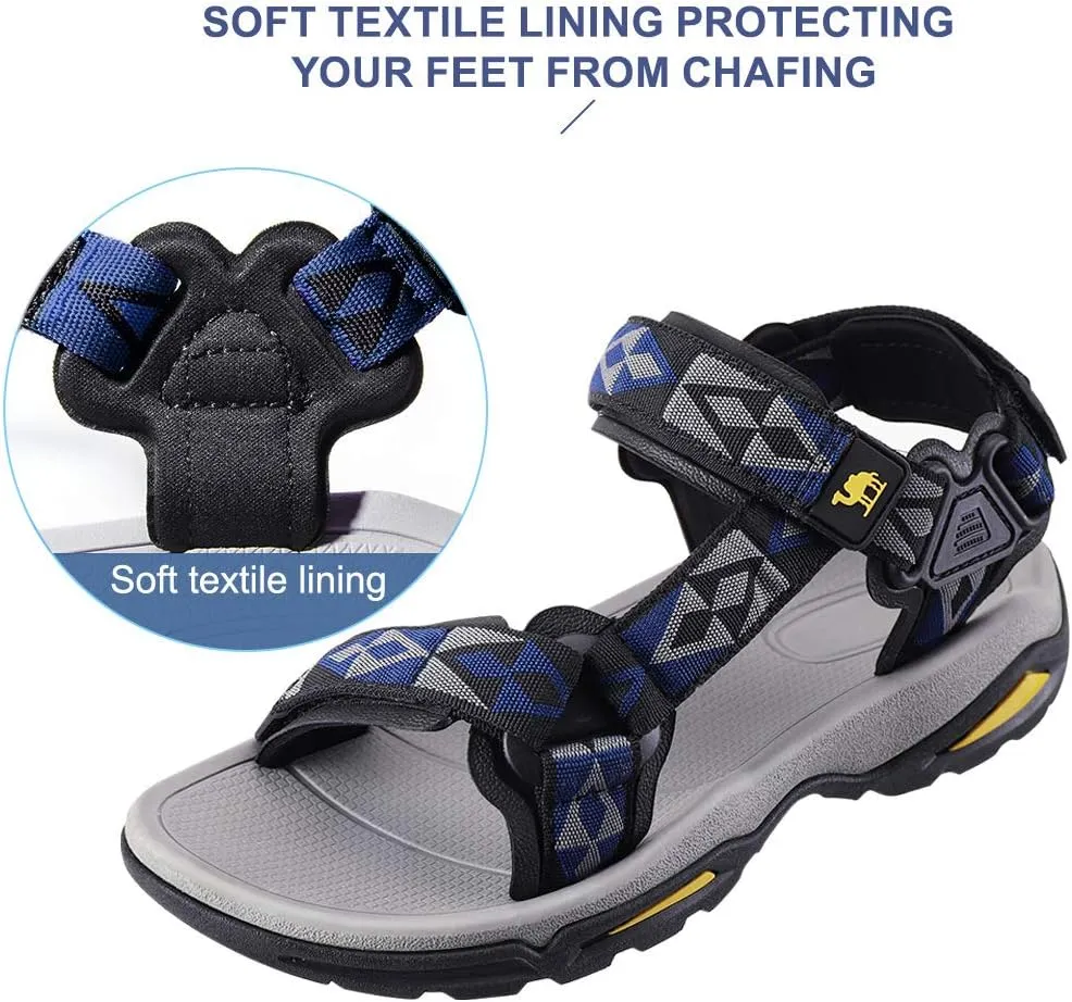 CAMEL CROWN Mens Waterproof Hiking Sandals with Arch Support Open Toe Summer Outdoor Beach Water Comfortable Sport Sandals
