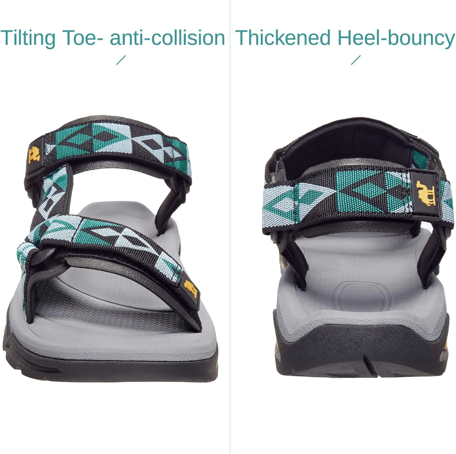 CAMEL CROWN Mens Waterproof Hiking Sandals with Arch Support Open Toe Summer Outdoor Beach Water Comfortable Sport Sandals