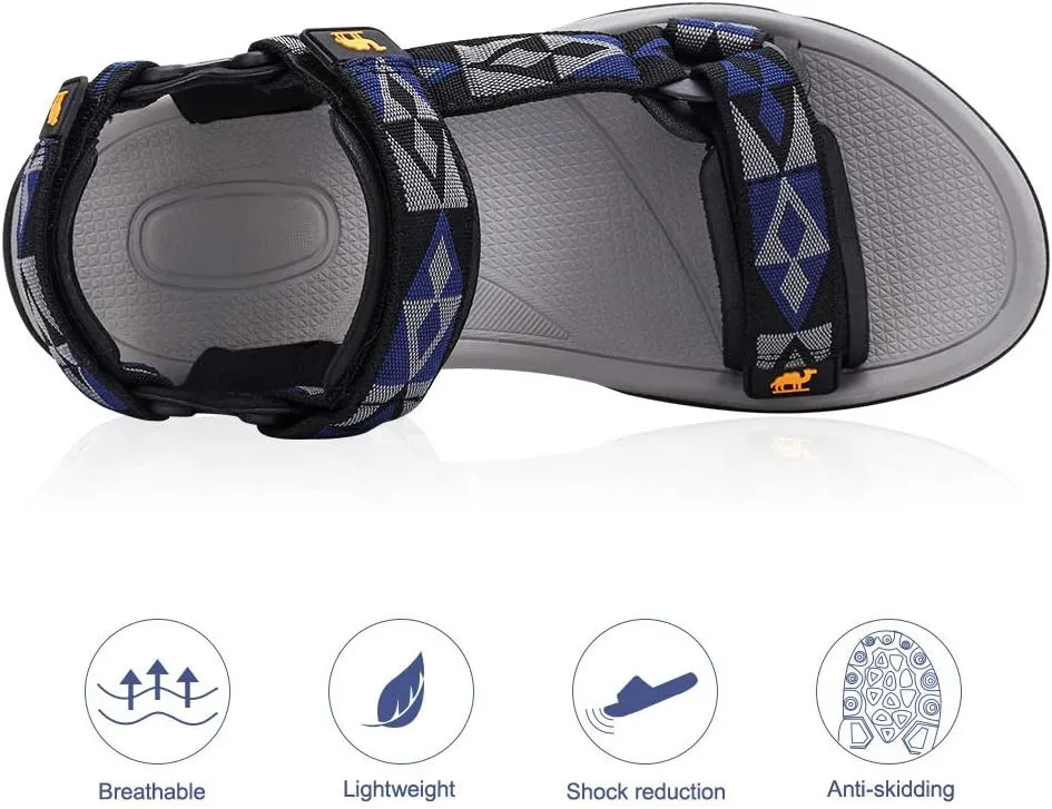 CAMEL CROWN Mens Waterproof Hiking Sandals with Arch Support Open Toe Summer Outdoor Beach Water Comfortable Sport Sandals