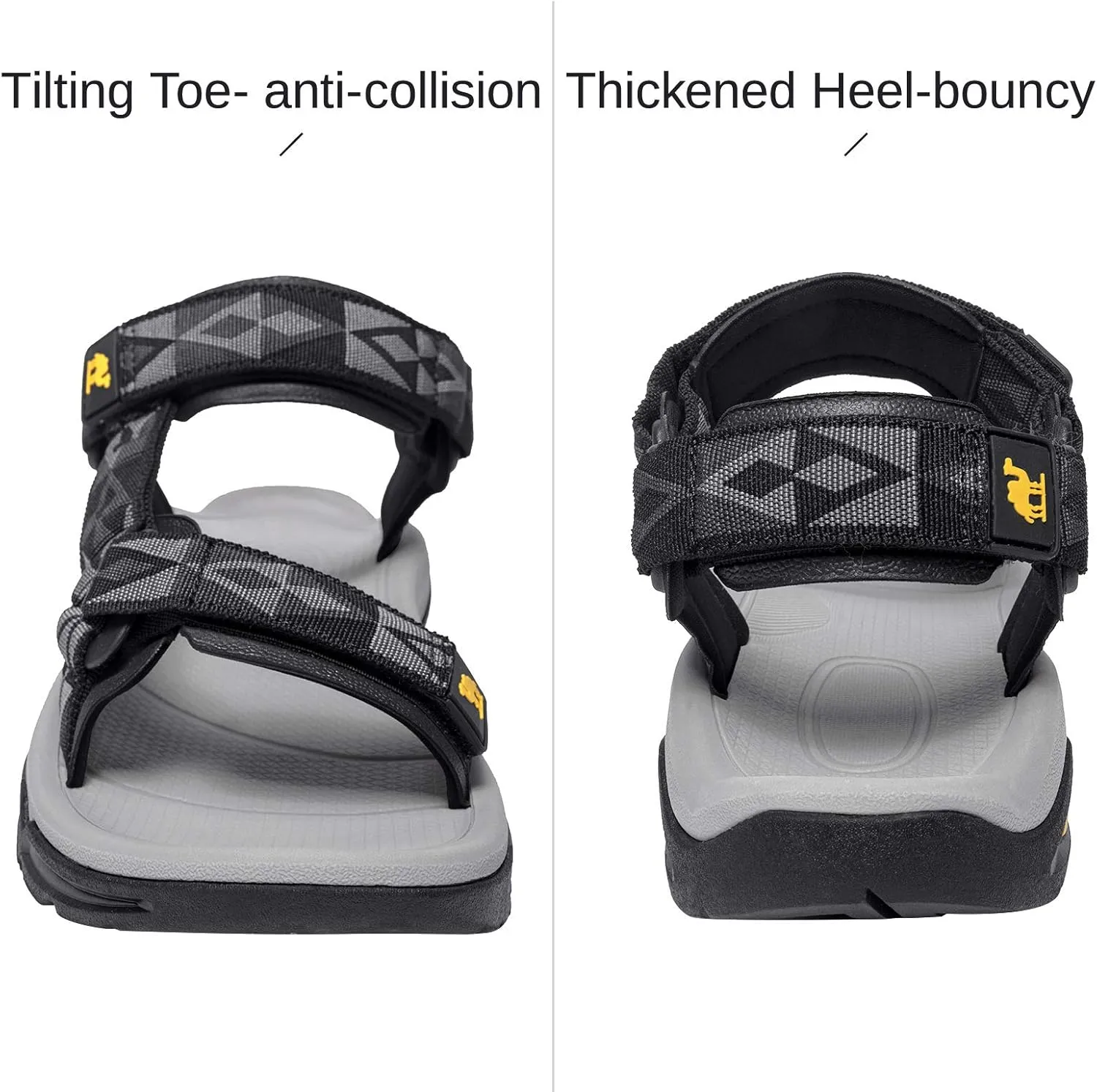 CAMEL CROWN Mens Waterproof Hiking Sandals with Arch Support Open Toe Summer Outdoor Beach Water Comfortable Sport Sandals