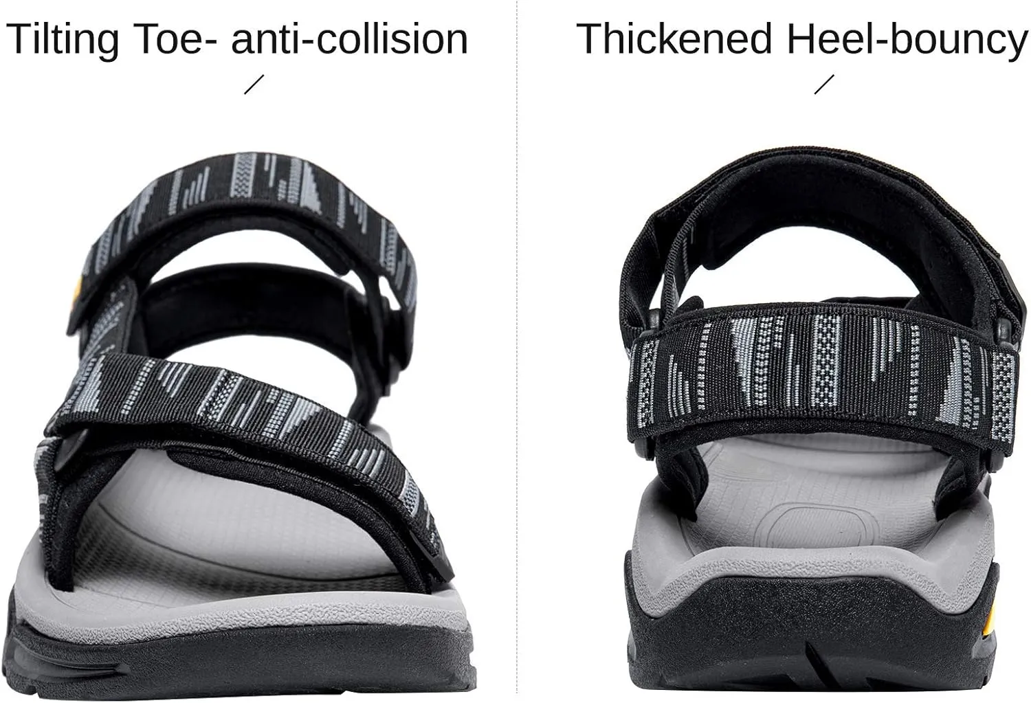 CAMEL CROWN Mens Waterproof Hiking Sandals with Arch Support Open Toe Summer Outdoor Beach Water Comfortable Sport Sandals