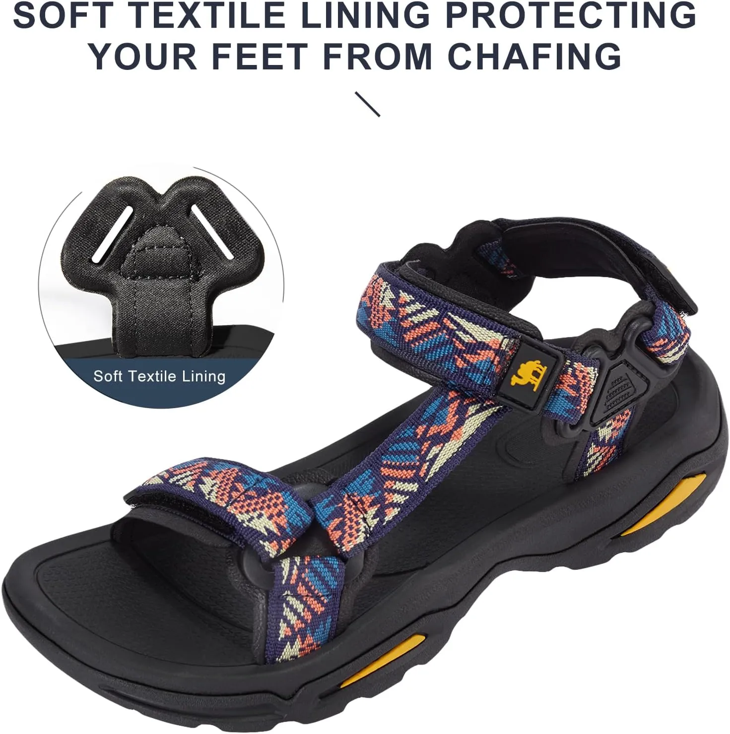 CAMEL CROWN Waterproof Hiking Sandals Women Arch Support Sport Comfortable Walking Water Sandals for Beach Travel Athletic