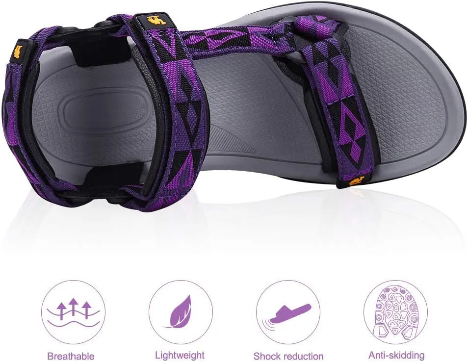 CAMEL CROWN Waterproof Hiking Sandals Women Arch Support Sport Comfortable Walking Water Sandals for Beach Travel Athletic
