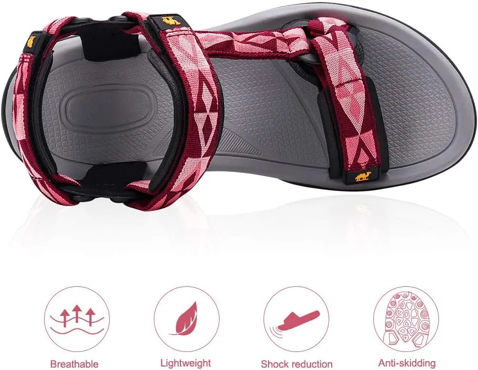 CAMEL CROWN Waterproof Hiking Sandals Women Arch Support Sport Comfortable Walking Water Sandals for Beach Travel Athletic