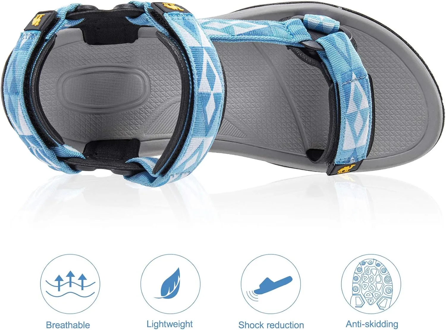 CAMEL CROWN Waterproof Hiking Sandals Women Arch Support Sport Comfortable Walking Water Sandals for Beach Travel Athletic