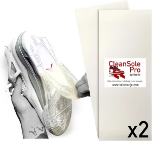CleanSole Pro (x2 sheets, for Contouring Soles) Protector for Sneakers, High Value Dress Shoes, Heels. Easy to Apply Peel-And-Stick Adhesive Film to Shield, keep Footwear Soles Clean & Scuff-Free