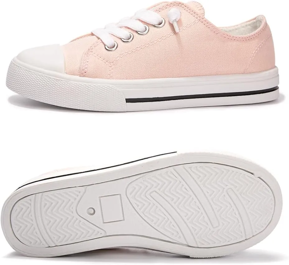Colgo Boys Girls Sneakers Canvas Lace up Walking Shoes for Little Big Kids Size 11-6