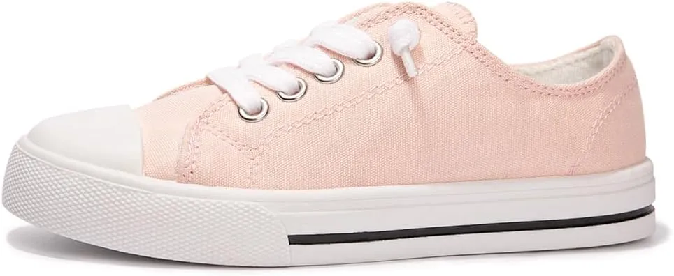 Colgo Boys Girls Sneakers Canvas Lace up Walking Shoes for Little Big Kids Size 11-6