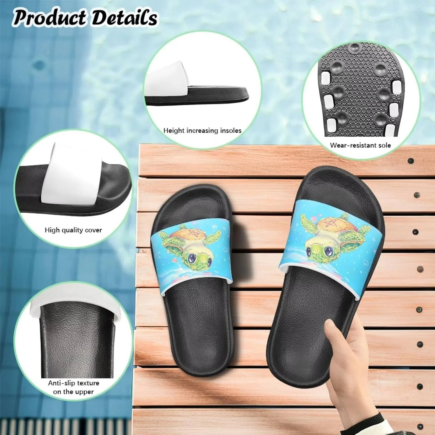 Comfortable Girls Sandals Toddler Kids Shower Shoes Summer Slippers Girls Flip Flops
