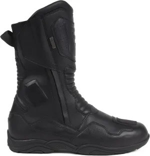 Compass SympaTex membrane motorcycle boots, heel and ankle protection and stiffened toe, non-slip sole, two long zips, black, 10