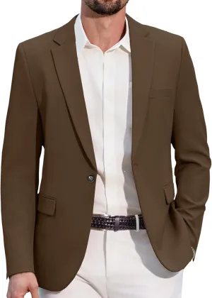 COOFANDY Men's Casual Blazer Regular Fit Lightweight Sport Coats One Button Suit Jacket Dress Blazer Jackets