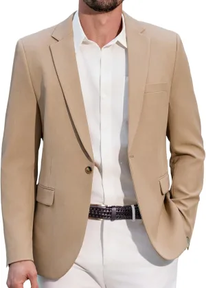 COOFANDY Men's Casual Blazer Regular Fit Lightweight Sport Coats One Button Suit Jacket Dress Blazer Jackets