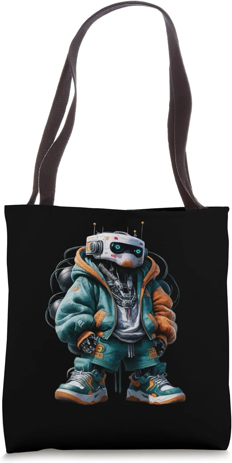 Cool Streetwear Robot Futuristic Urban motif giftidea Tote Bag