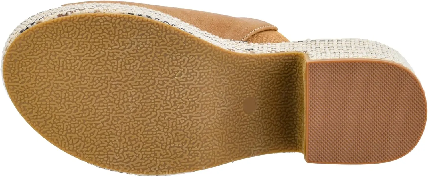 Corkys Footwear Totally Buggin Heeled Sandal - With A 3.25-Inch heel And 1-Inch platform, Chunky Heel, Slip-on Comfort, EVA Insole, and a Stylish Raffia Outsole