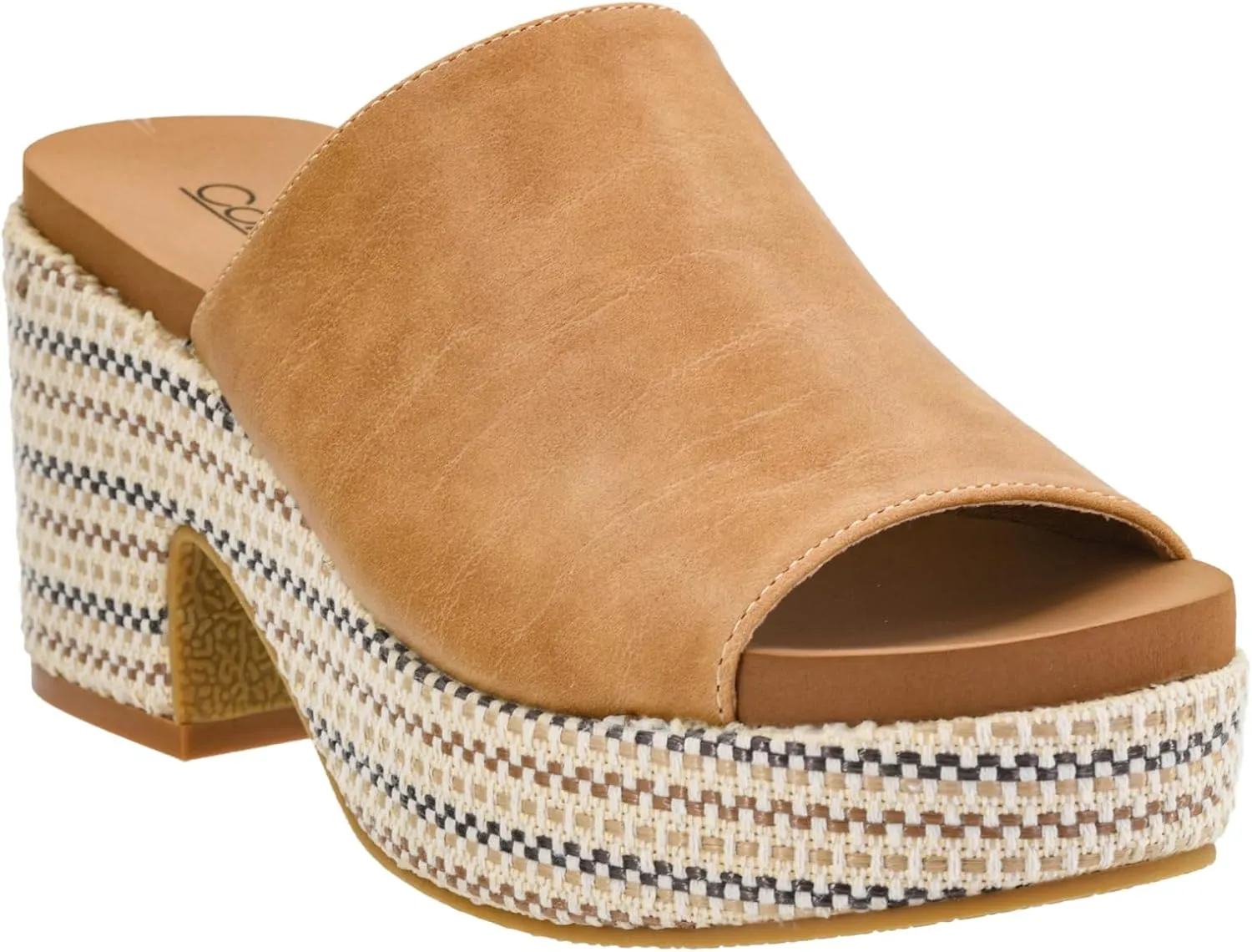 Corkys Footwear Totally Buggin Heeled Sandal - With A 3.25-Inch heel And 1-Inch platform, Chunky Heel, Slip-on Comfort, EVA Insole, and a Stylish Raffia Outsole
