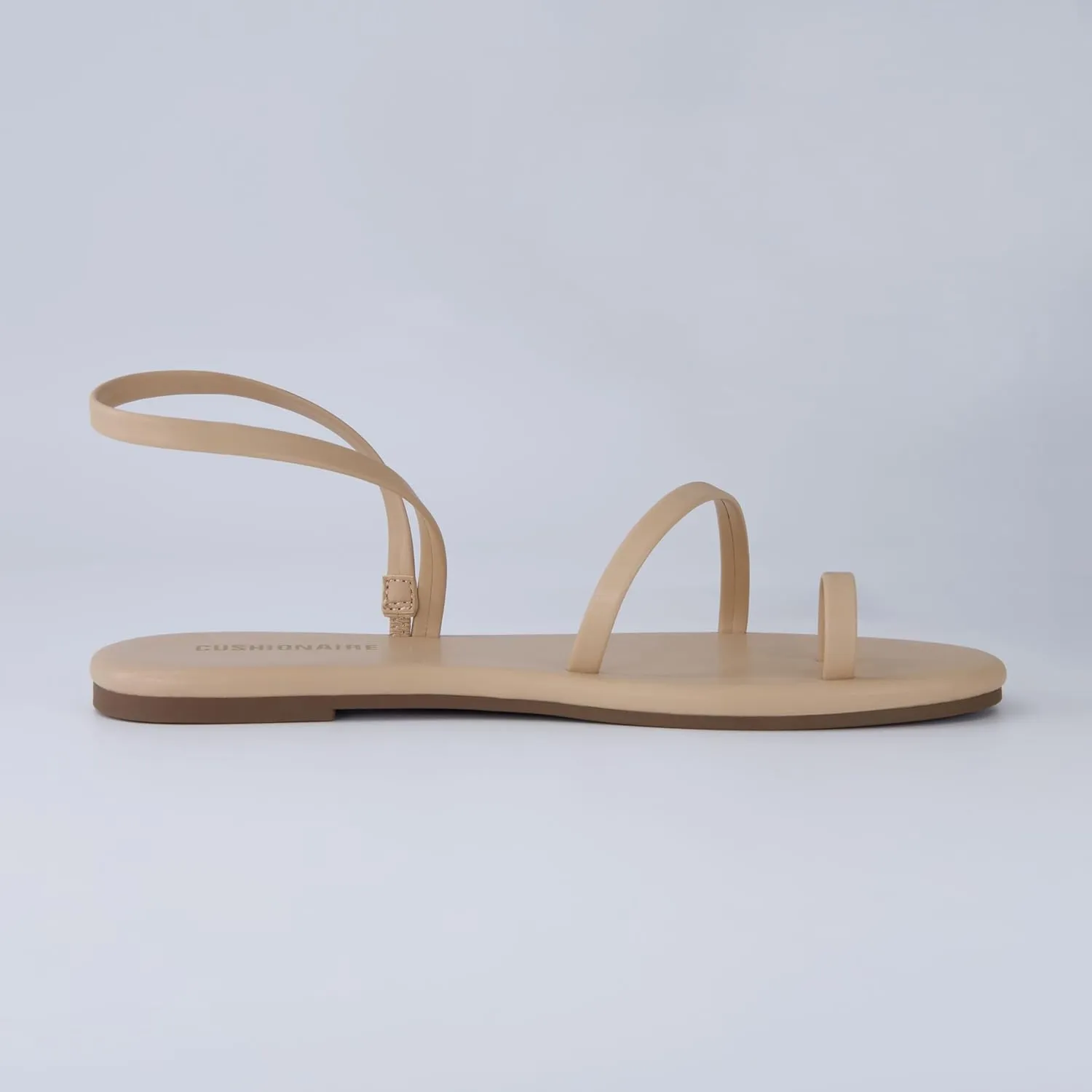CUSHIONAIRE CHAI Women’s Strappy Sandals – Flat Sandals for Women, Comfortable Beach Sandals, Summer Slip-On Shoes, Casual Dressy Sandals