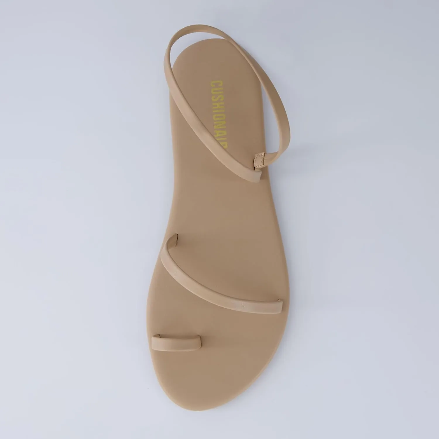 CUSHIONAIRE CHAI Women’s Strappy Sandals – Flat Sandals for Women, Comfortable Beach Sandals, Summer Slip-On Shoes, Casual Dressy Sandals