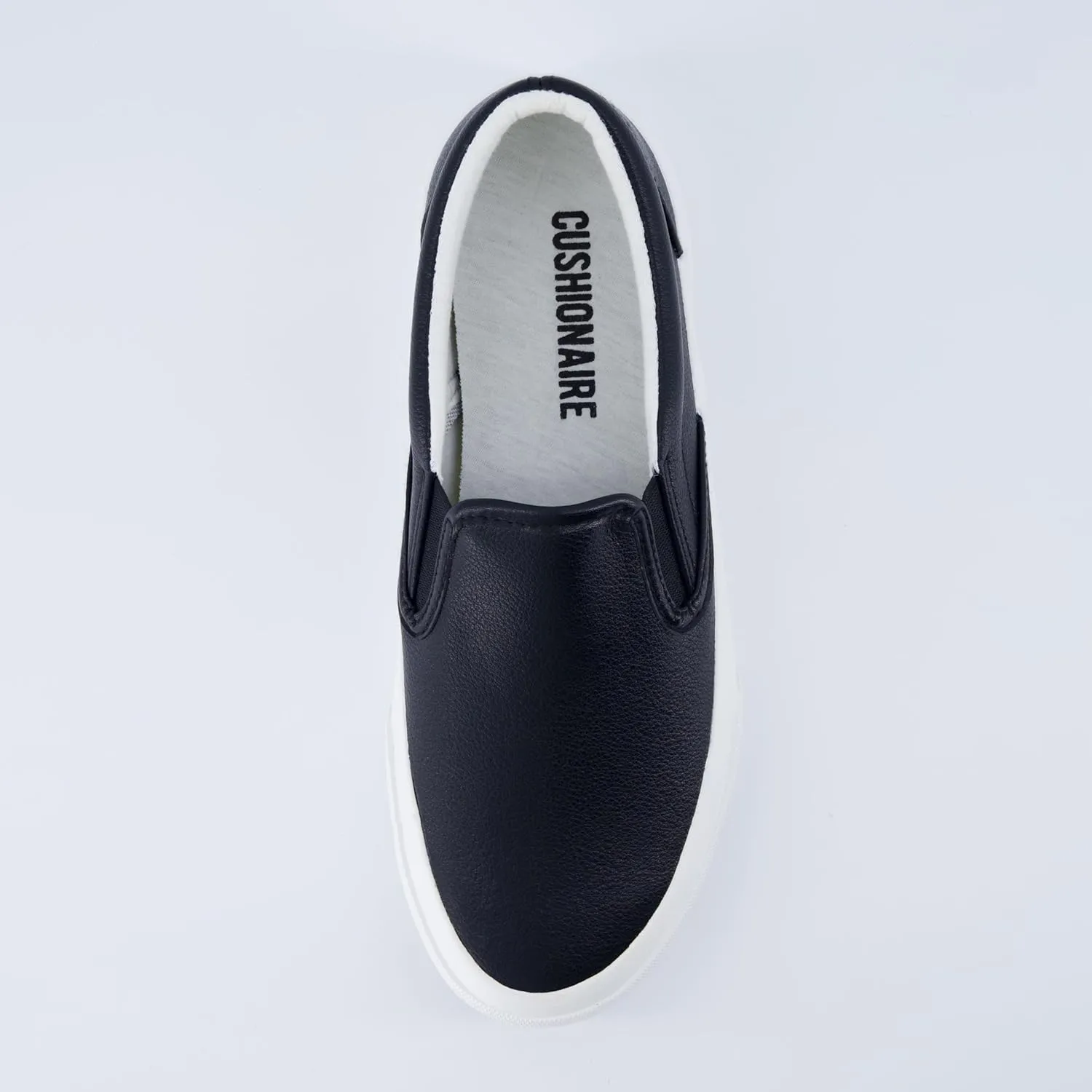 CUSHIONAIRE Ferris Fashion Slip On Sneakers for Women – Laceless Everyday Casual Womens Shoes with Cushioned Insole and Flexible Sole for Effortless Comfort and Style