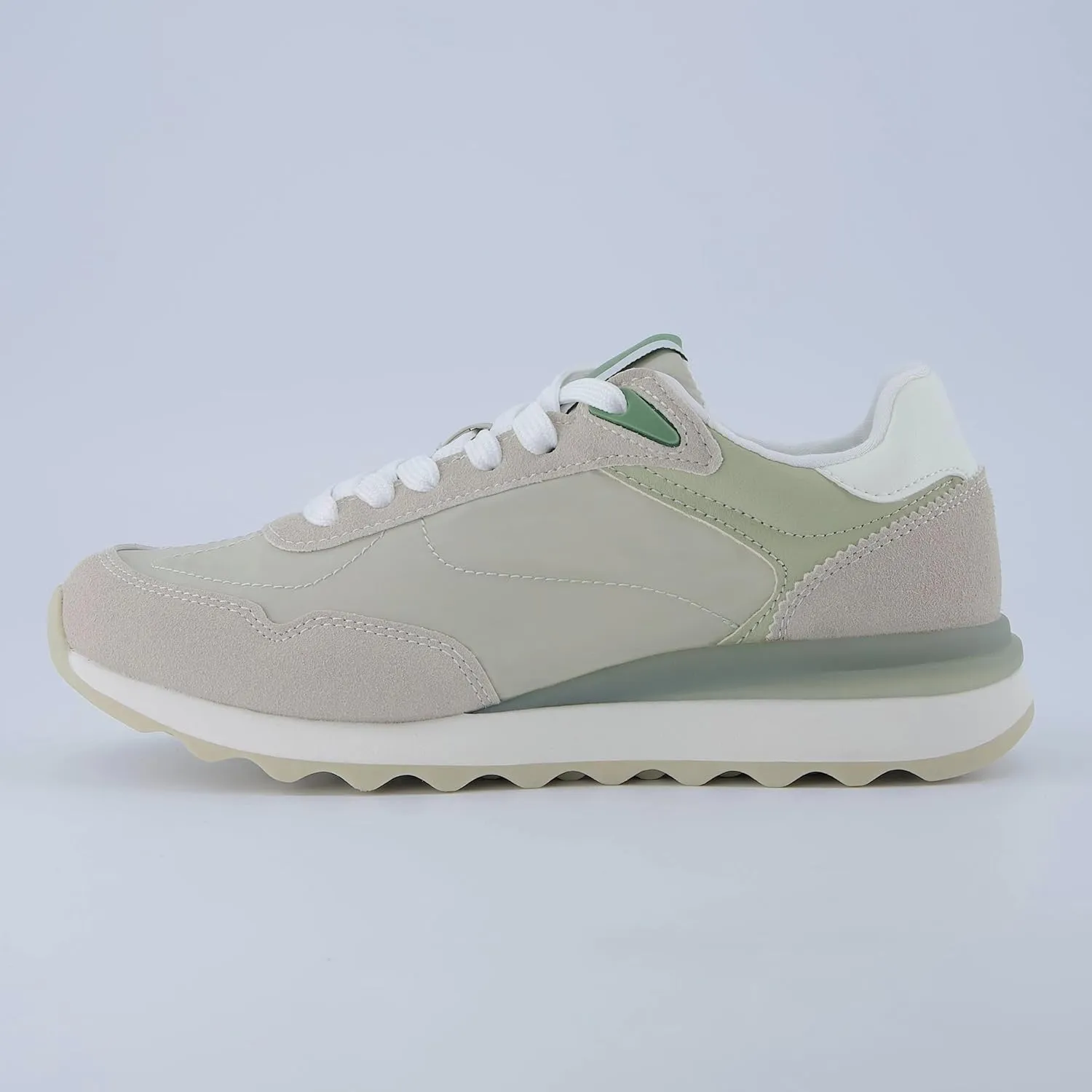 CUSHIONAIRE Women's Kicks lace up Nylon Sneaker  Comfort Foam, Wide Widths Available