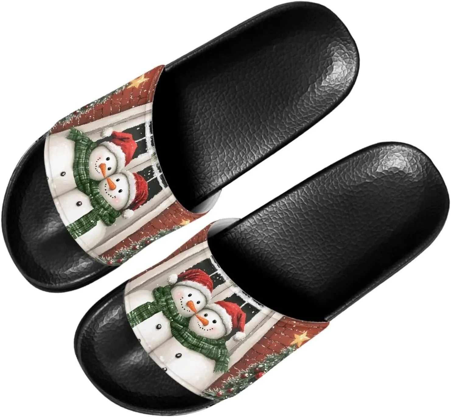 Cute Pattern Slide Sandals Shoes Slippers for Women, House Non Slip Quick Drying Slides Shower Sandals