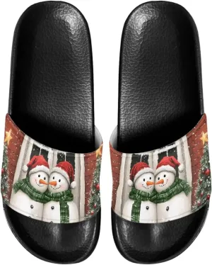 Cute Pattern Slide Sandals Shoes Slippers for Women, House Non Slip Quick Drying Slides Shower Sandals
