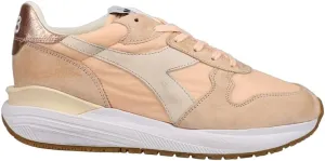 Diadora Womens Venus Dirty Metallic Lace Up Sneakers Shoes Casual - Pink