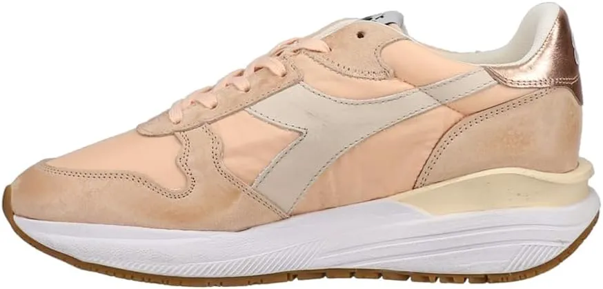 Diadora Womens Venus Dirty Metallic Lace Up Sneakers Shoes Casual - Pink