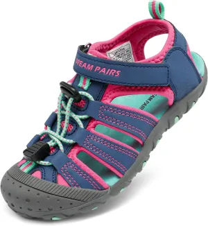 DREAM PAIRS Boys Girls Closed-Toe Outdoor Summer Sport Sandals for Little/Big Kid